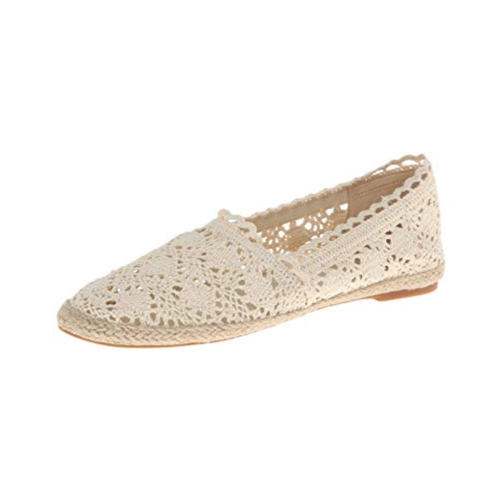 🍄Nine West Alyssa cream crochet flats  8.5